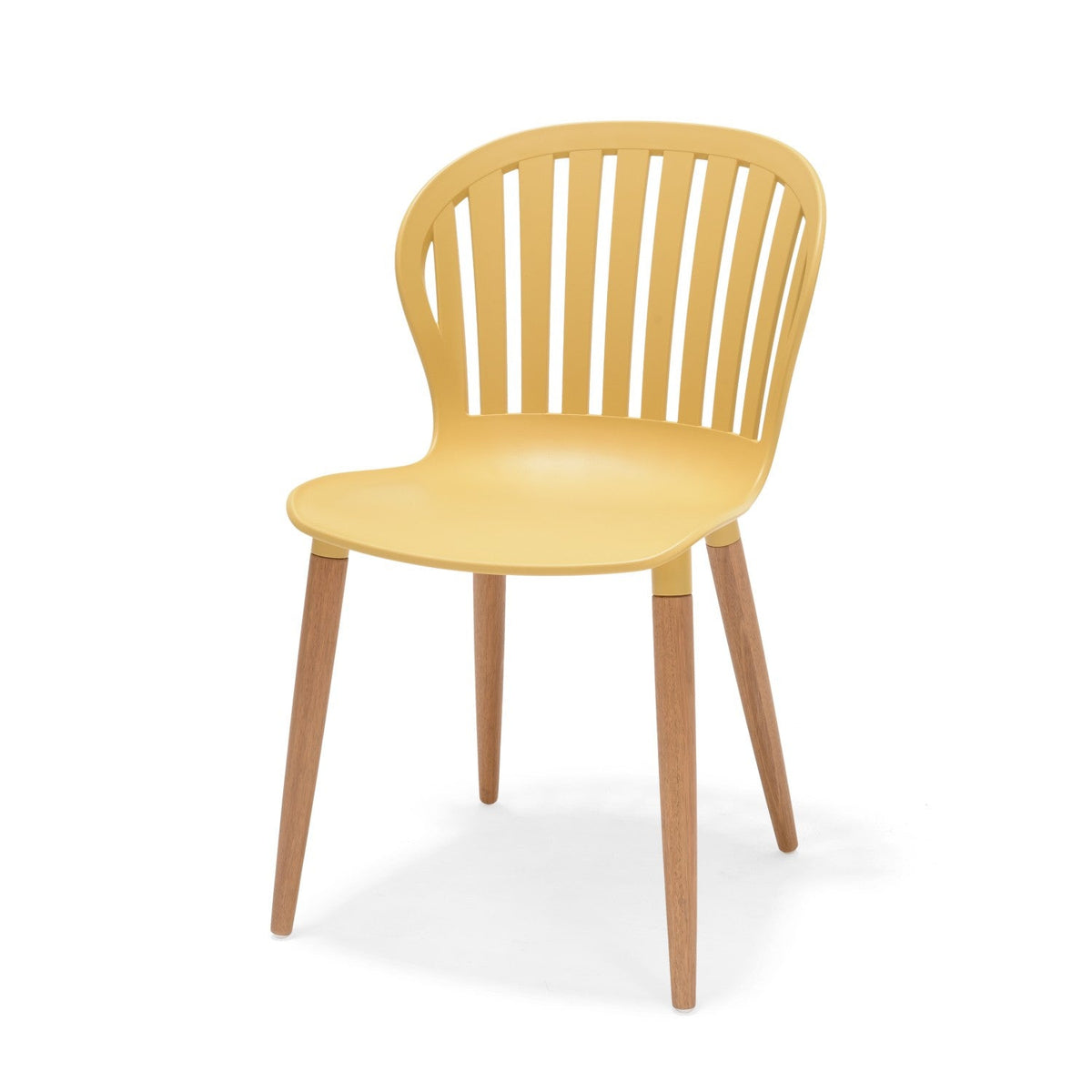 LifestyleGarden Nassau Outdoor Dining Side Chairs, Honey Yellow, Set of 2