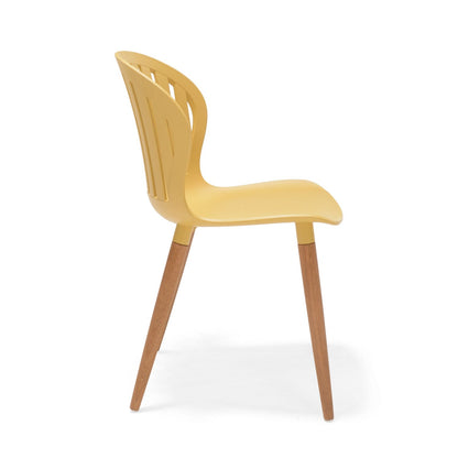 LifestyleGarden Nassau Outdoor Dining Side Chairs, Honey Yellow, Set of 2