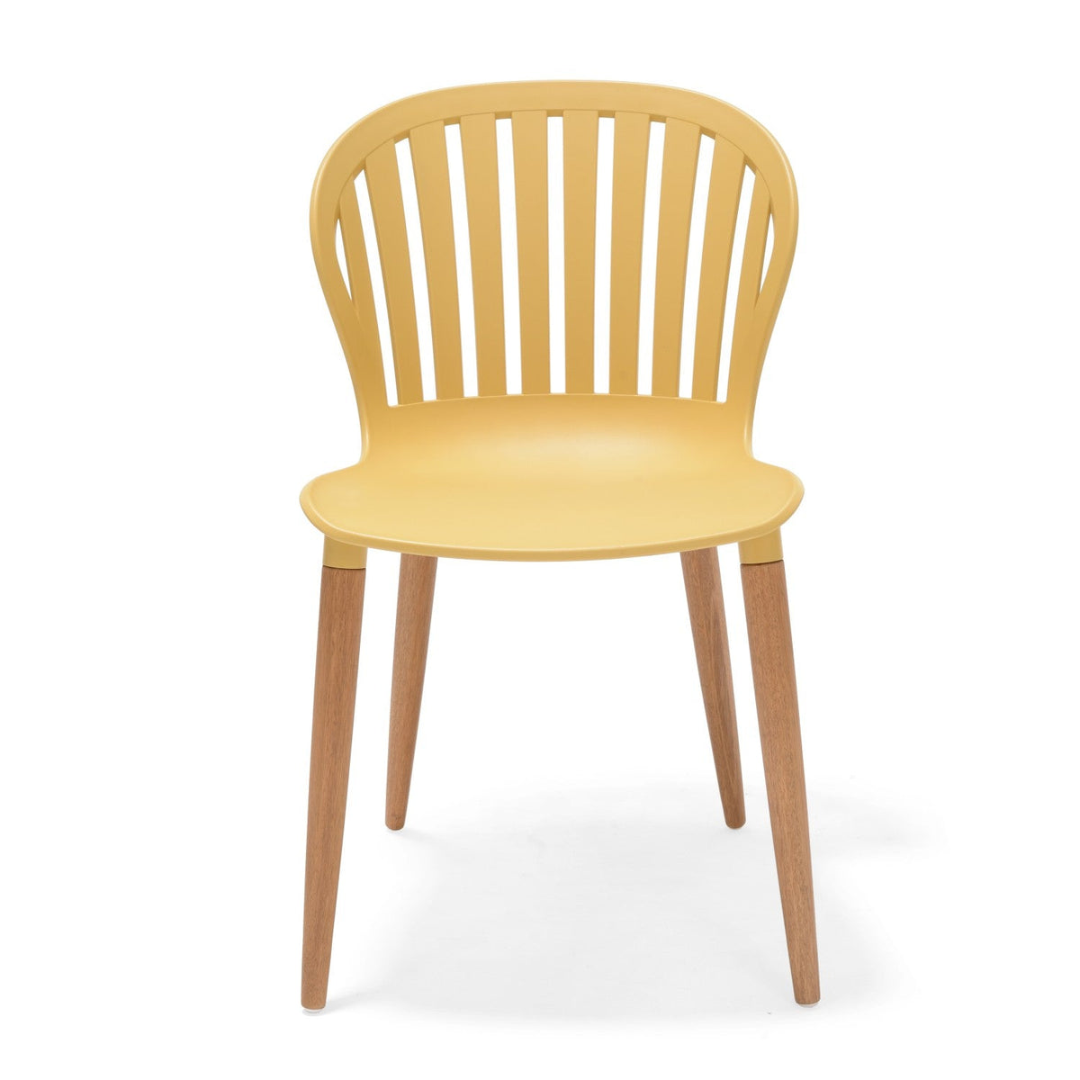 LifestyleGarden Nassau Outdoor Dining Side Chairs, Honey Yellow, Set of 2