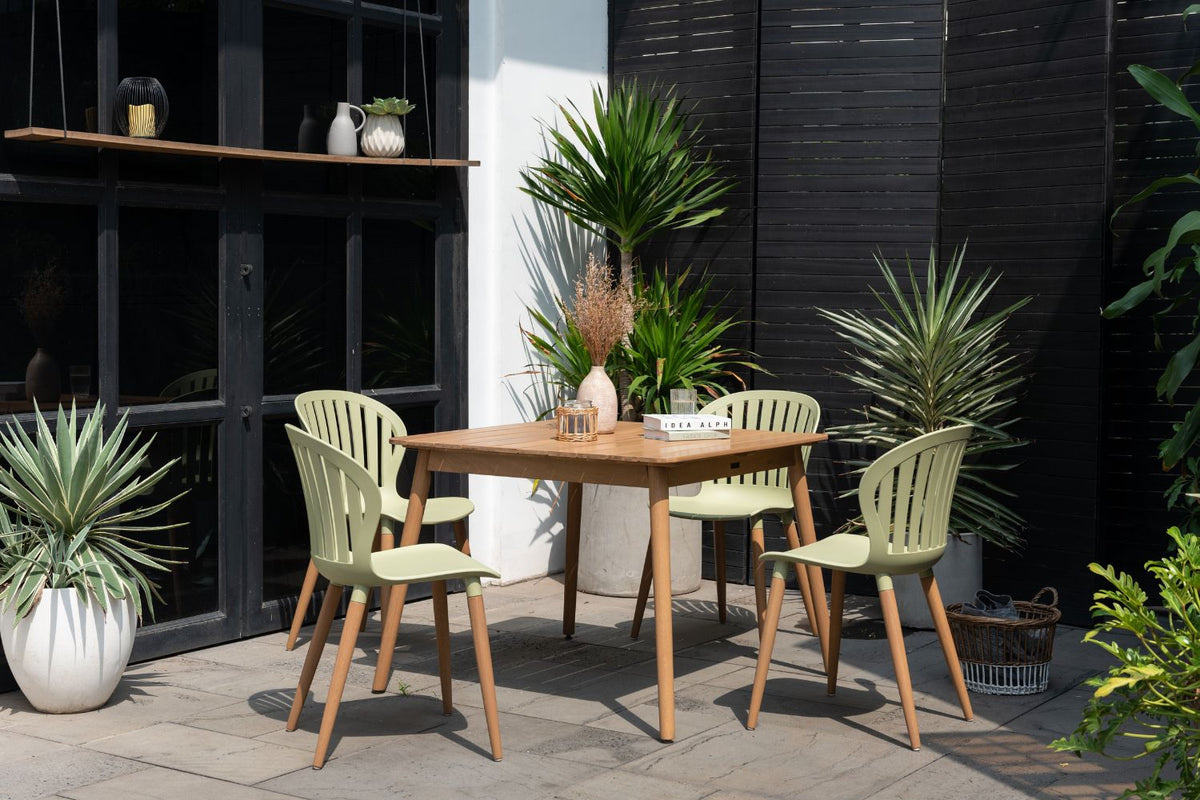 LifestyleGarden Nassau Eucalyptus Square Outdoor Dining Table