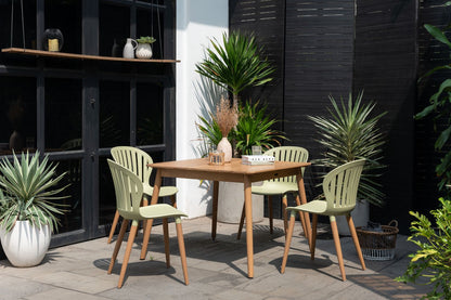 LifestyleGarden Nassau Eucalyptus Square Outdoor Dining Table