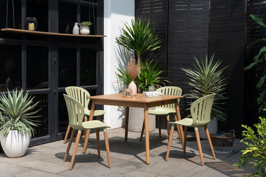 LifestyleGarden Nassau Eucalyptus Square Outdoor Dining Table