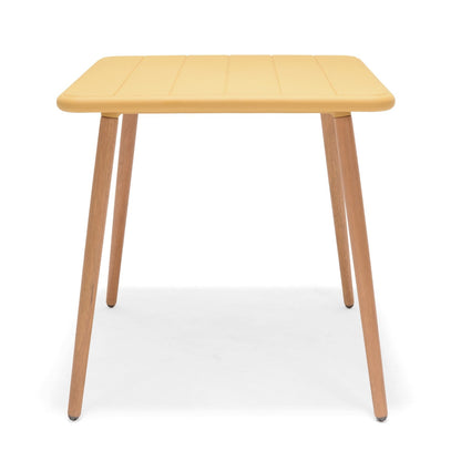LifestyleGarden Nassau Square Outdoor Bistro Table, Honey Yellow