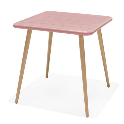 LifestyleGarden Nassau Square Outdoor Bistro Table, Peony Pink