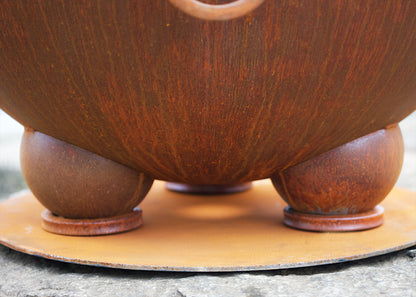 Fire Pit Art Hemispherical Feet