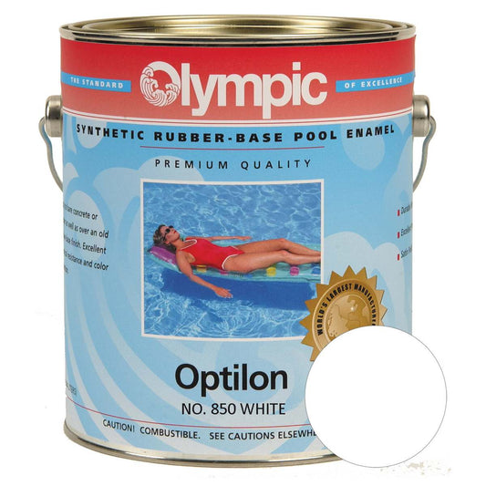 Olympic Optilon Gallon Synthetic Rubber Base Enamel - White | 850-GL