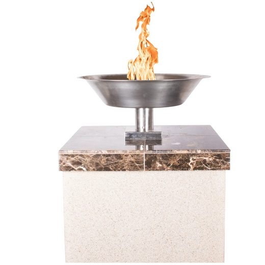 The Outdoor Plus Granada Fire Pit Ornament, 22-inch, square, aluminum, natural gas