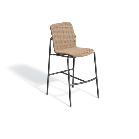 Oxford Garden Orso Resin Wicker Bar Chair shown on a plain white background