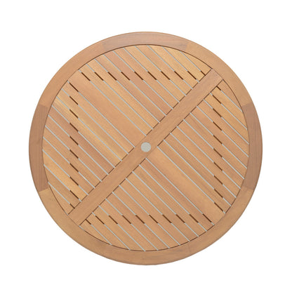 Amazonia Oldbury Eucalyptus Round Outdoor Dining Table, 47 Inch