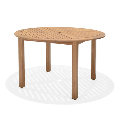 Amazonia Oldbury Eucalyptus Round Outdoor Dining Table, 47 Inch