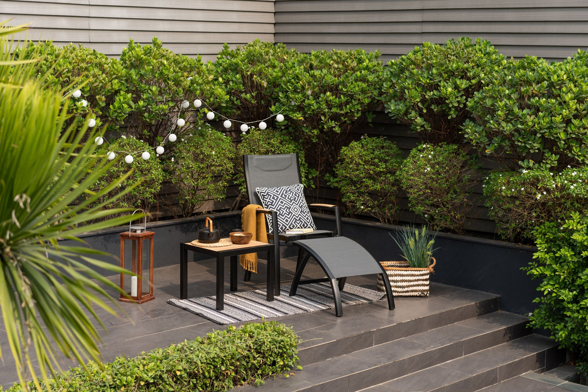 LifestyleGarden Panama Dark Aluminum Square Outdoor Side Table