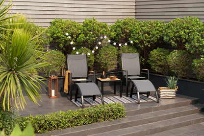 LifestyleGarden Panama Dark Aluminum Square Outdoor Side Table