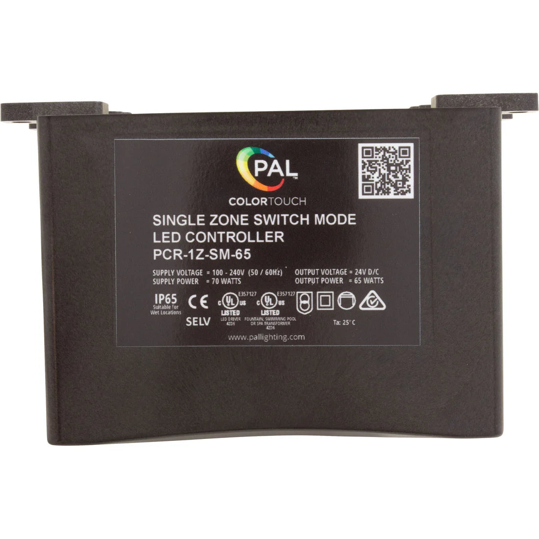 PAL Lighting 65W MultiColor Single Zone Transformer - 24VDC power for LED lighting