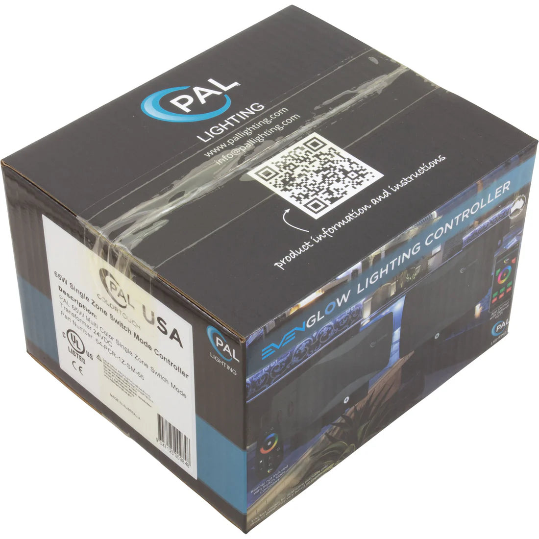 PAL Lighting 65W MultiColor Single Zone Transformer - 24VDC power for LED lighting