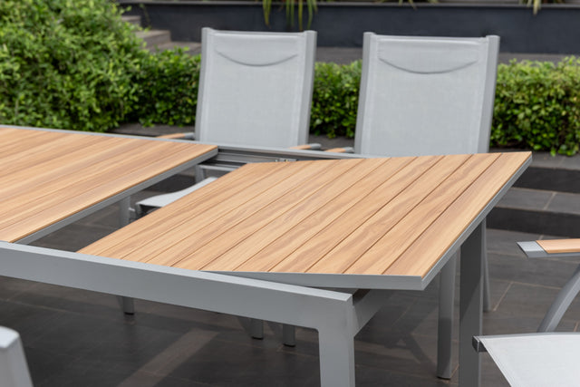 LifestyleGarden Panama Light Aluminum Extendable Outdoor Dining Table