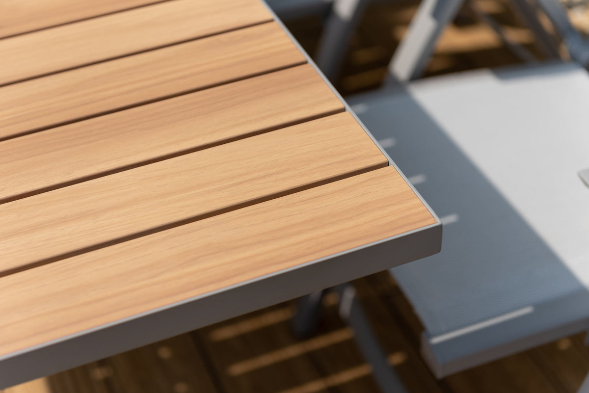 LifestyleGarden Panama Light Aluminum Rectangular Outdoor Dining Table