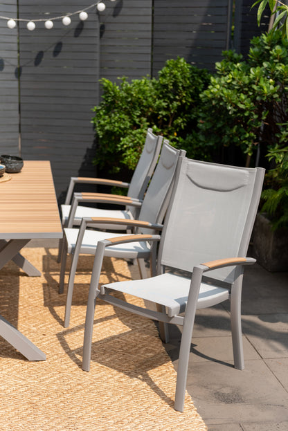 LifestyleGarden Panama Light Aluminum 9 Piece Patio Dining Set