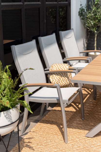 LifestyleGarden Panama Light Aluminum 9 Piece Patio Dining Set