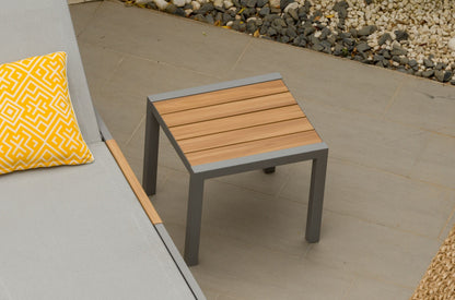 LifestyleGarden Panama Light Aluminum Square Outdoor Side Table
