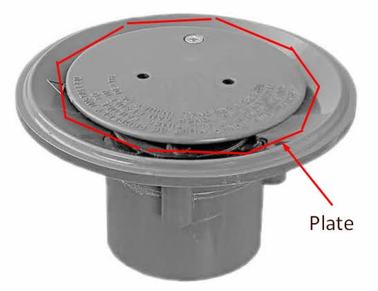 Pentair 08417-0005B Floor Inlet Plate - Gray | 08417-0005B
