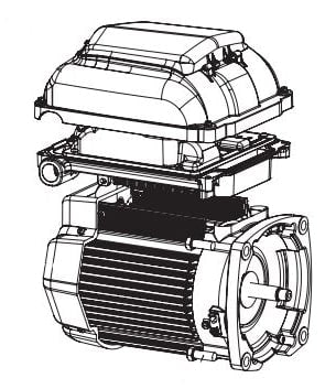 Pentair MTR PKG L/DRIVE VS TEFC Black