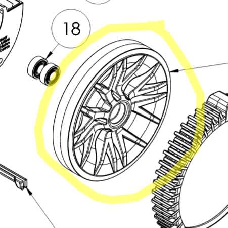 Pentair Wheel Gry V.2 Replacement Part | 360480