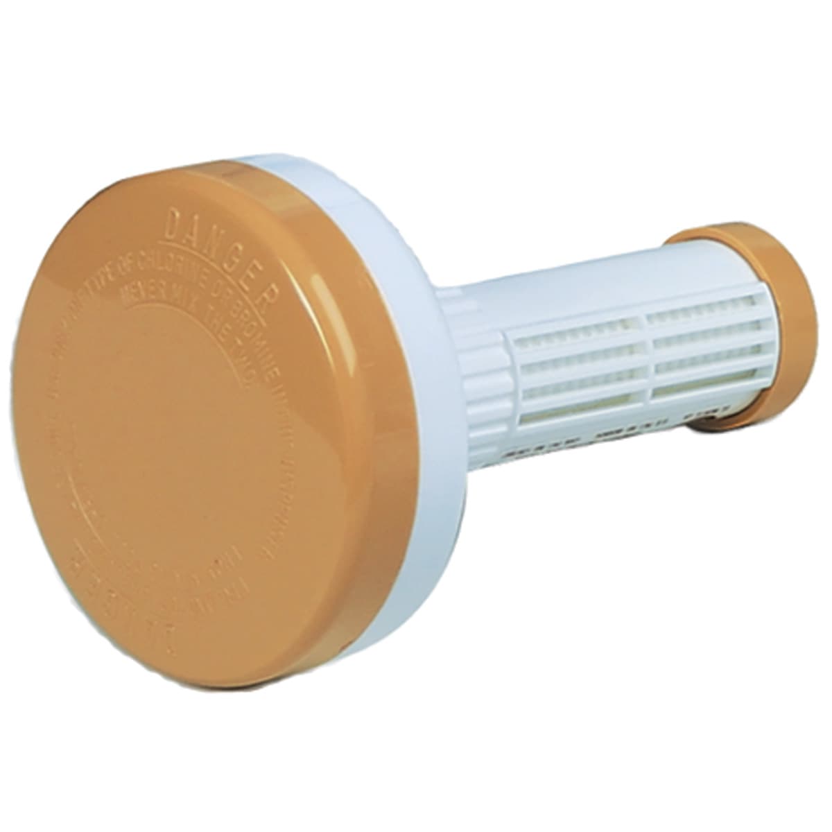 Rainbow #335 Floating Spa Chemical Dispenser, Beige and White, Holds 1" Bromine or Chlorine Tablets Only | R171090