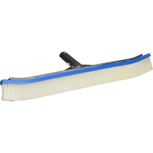 Pentair R111046 18-Inch 92 Aliminum Back Curved Swimming Pool Brush with White Nylon Bristle