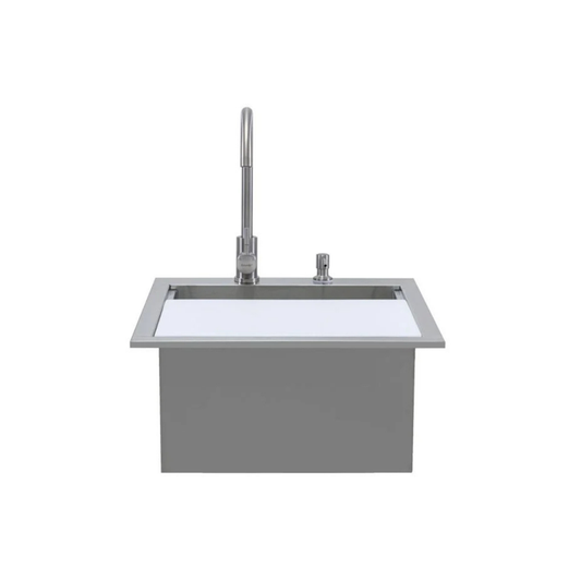 PGS Grilling - AESINK21H - Sink/Bar/Faucet: 21" Drop In with Cover