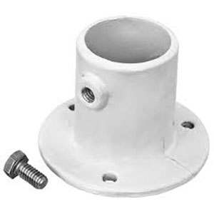 Perma-Cast 3 3/8" Ladder Deck Flange 1.50" Tube White Aluminum | PF-2115-L