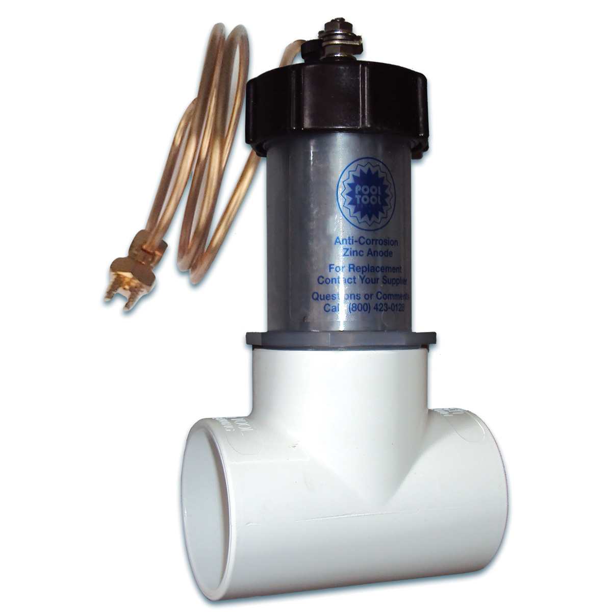 Pool Tool Inline 2X2 Zinc Anode Tee | 104D