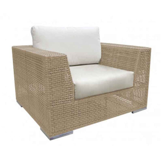 Panama Jack Austin Collection Lounge Chair with Outdoor Off-White Fabric PJO-3801-NAT-LC