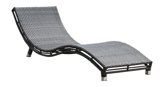 Patio Lounge Chair Backyard Panama Jack Graphite Collection Curve Chaise Lounge  PJO-1601-GRY-CC