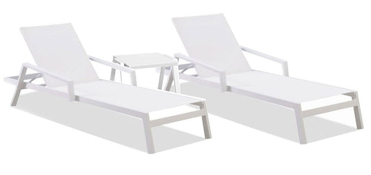 Panama Jack Mykonos Collection 3 Piece Chaise Lounge Set | PJO-2401-WHT-3CL