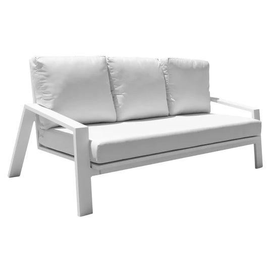 Outdoor Couch Patio Furniture Backyard Panama Jack Mykonos Collection Sofa with  Outdoor Off-White Fabric PJO-2401-WHT-S