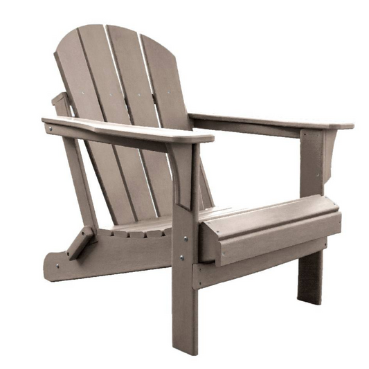 Panama Jack Polyresin Taupe Folding Adirondack Chair PJO-4001-TAUPE