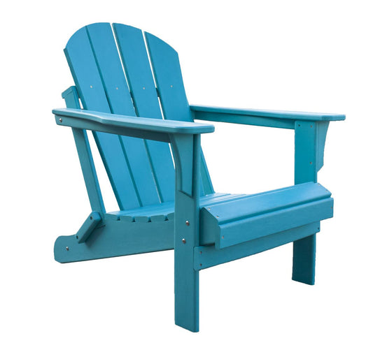 Panama Jack Polyresin Teal Folding Adirondack Chair PJO-4001-TEAL