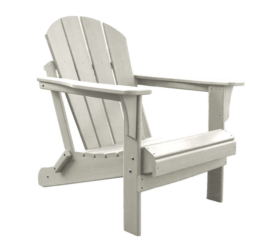 Panama Jack Polyresin White Folding Adirondack Chair PJO-4001-WHTE