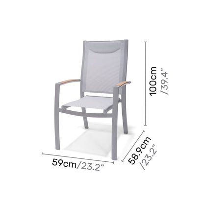 LifestyleGarden Panama Light Aluminum 9 Piece Patio Dining Set