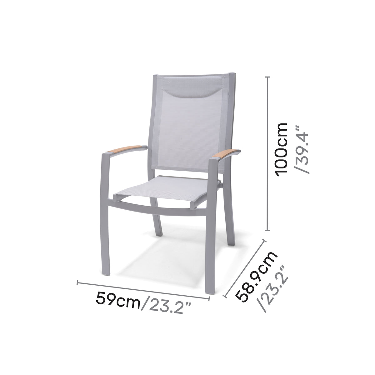 LifestyleGarden Panama Light Aluminum 7 Piece Patio Dining Set