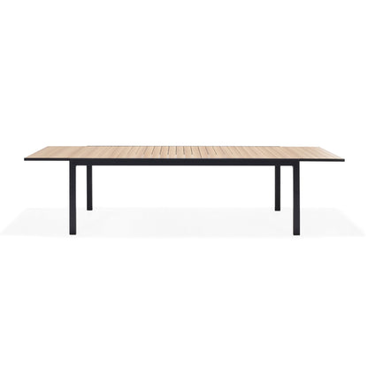 LifestyleGarden Panama Dark Aluminum Extendable Outdoor Dining Table