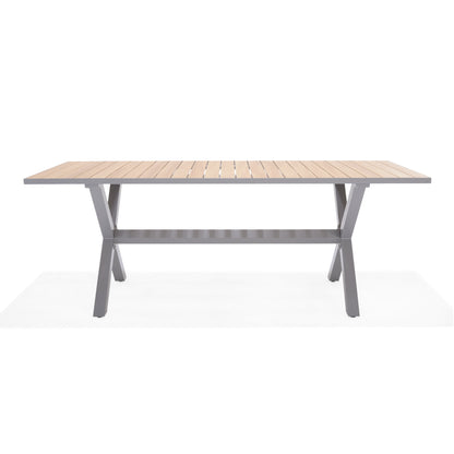 LifestyleGarden Panama Light Aluminum Rectangular Outdoor Dining Table