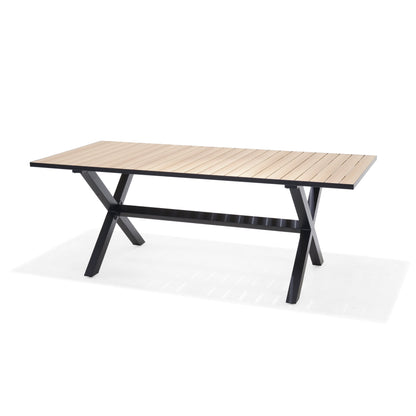 LifestyleGarden Panama Dark Aluminum Rectangular Outdoor Dining Table