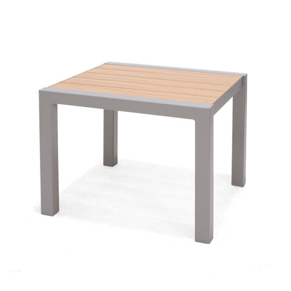 LifestyleGarden Panama Light Aluminum Square Outdoor Side Table