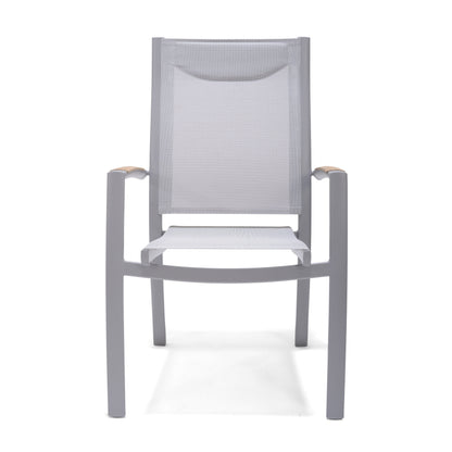LifestyleGarden Panama Light Stacking Outdoor Dining Armchairs, Set of 2