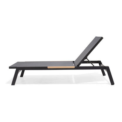 LifestyleGarden Panama Dark Stacking Outdoor Sun Lounger with Wheels