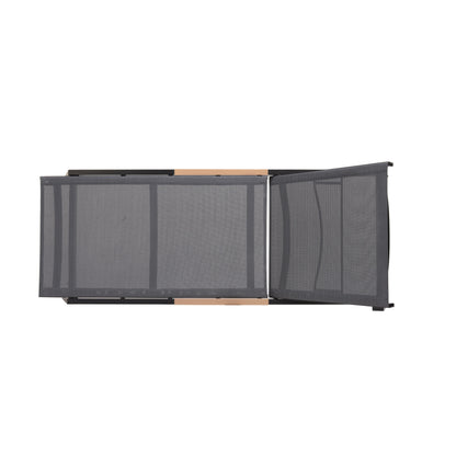 LifestyleGarden Panama Dark Stacking Outdoor Sun Lounger with Wheels