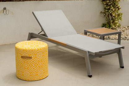 LifestyleGarden Panama Light Stacking Outdoor Sun Lounger with Wheels
