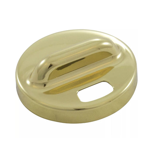 Polished brass HydroAir/Balboa Slimline air control escutcheon for pool systems.