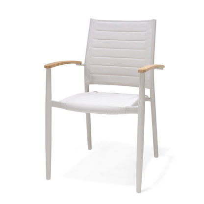 LifestyleGarden Portals Light Stacking Outdoor Dining Armchairs, Set of 2